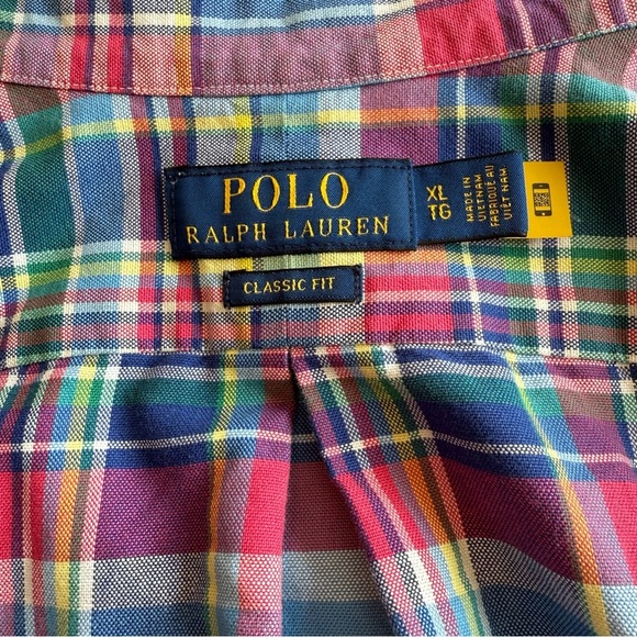 Polo Ralph Lauren Classic Fit XL Plaid Button Down Shirt EUC e25 - Picture 4 of 9